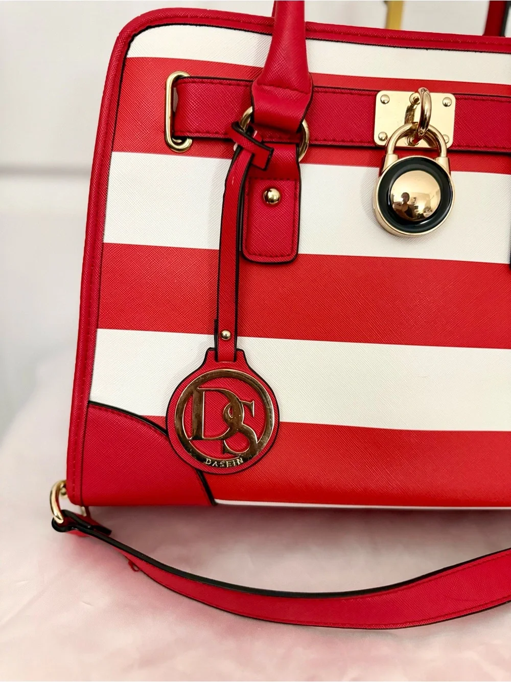 NWOT - Dasein Striped Structured Satchel